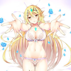 This is a pixiv picture whose title is ヒカリちゃんお誘い抱き枕.