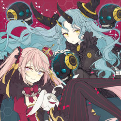 This is a pixiv picture whose title is アイアンサーガ2周年記念.