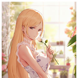 This is a pixiv picture whose title is 🌷.