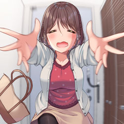 This is a pixiv picture whose title is うええ～ん！ 今日は一段とお仕事大変だったよ～.