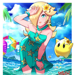 This is a pixiv picture whose title is Swimsuit Rosetta MKT.