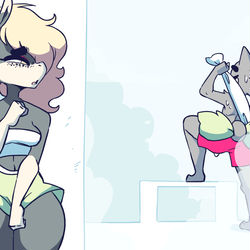 This is a pixiv picture whose title is Tang's Wrong Training (TEASER).