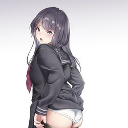 This is a pixiv picture whose title is 黒セーラータイツちゃん.