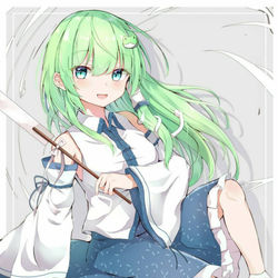 This is a pixiv picture whose title is 早苗さん.