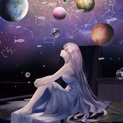 This is a pixiv picture whose title is planet.