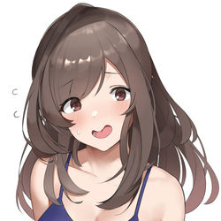This is a pixiv picture whose title is こがたん(スク水）.