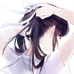 This is a pixiv picture whose title is ポニーテール.