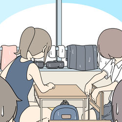 This is a pixiv picture whose title is 「お昼頃には乾きそうだね」.