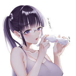 This is a pixiv picture whose title is アイスを食べる隣人.