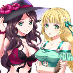 This is a pixiv picture whose title is 水着ドロテア＆イングリット.