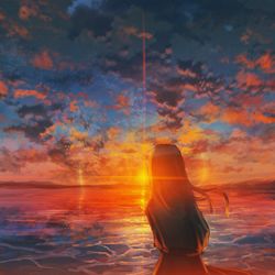 This is a pixiv picture whose title is 湖.