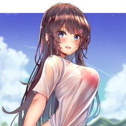 This is a pixiv picture whose title is 桜島 麻衣 | Mai Sakurajima.