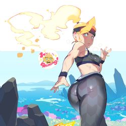 This is a pixiv picture whose title is 『リングフィットアドベンチャー』の主人公（女）.