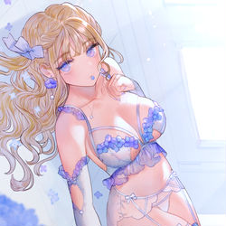 This is a pixiv picture whose title is Hydrangea lingerie💠.