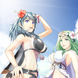 This is a pixiv picture whose title is 水着ベレスとレア.