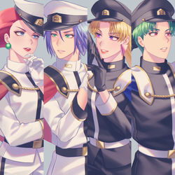 This is a pixiv picture whose title is 🖤🤍🖤🤍.