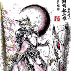 This is a pixiv picture whose title is 【極道畫師】阿爾托莉雅·潘德拉貢（alter）.