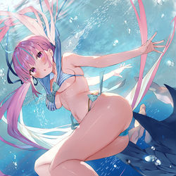 This is a pixiv picture whose title is 水中のメイド.