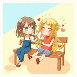 This is a pixiv picture whose title is ハッピーアイスクリーム！.