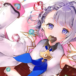 This is a pixiv picture whose title is 白猫6周年.