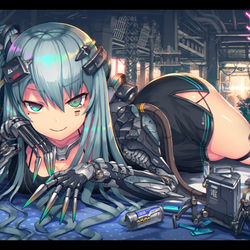 This is a pixiv picture whose title is 充電.