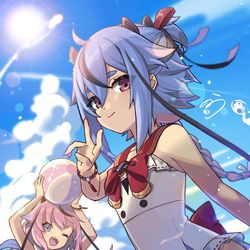 This is a pixiv picture whose title is ヒメミコの夏休み.