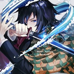 This is a pixiv picture whose title is 冨岡義勇.