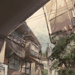 This is a pixiv picture whose title is 斜光.