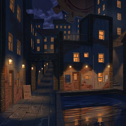 This is a pixiv picture whose title is 鉄鋼の街Ⅱ.