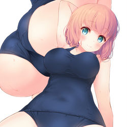 This is a pixiv picture whose title is モブ子ちゃん(サマー).