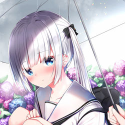 This is a pixiv picture whose title is 梅雨.