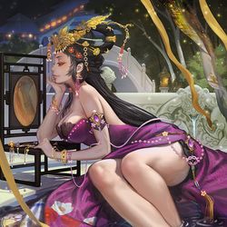 This is a pixiv picture whose title is 三國殺-蔡夫人.
