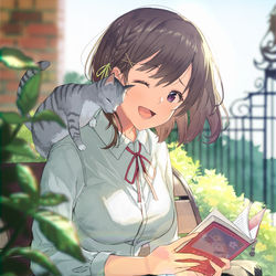 This is a pixiv picture whose title is 🐈.