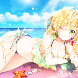This is a pixiv picture whose title is 水着シャル.