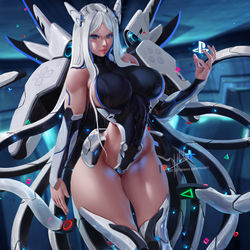 This is a pixiv picture whose title is ps5-chan.