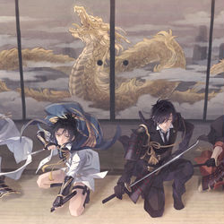 This is a pixiv picture whose title is 金龍.