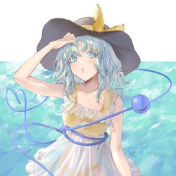 This is a pixiv picture whose title is 水着こいし.