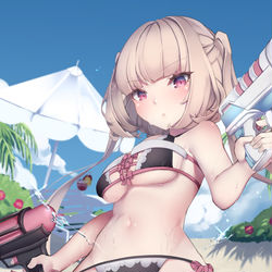 This is a pixiv picture whose title is 水鉄砲.