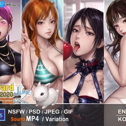This is a pixiv picture whose title is June 2020 Patreon Reward.