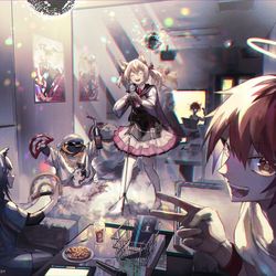 This is a pixiv picture whose title is みんなでカラオケに来たよー！🐧.