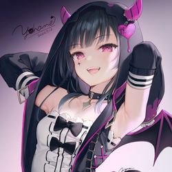 This is a pixiv picture whose title is 「さあリトルデーモン、このヨハネにひれ伏しなさい？」.