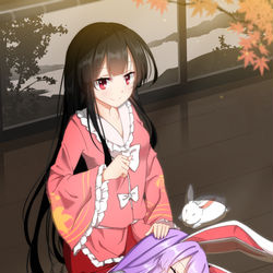 This is a pixiv picture whose title is 鈴仙&輝夜.