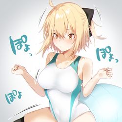 This is a pixiv picture whose title is ぽよぽよ沖田さん.