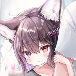 This is a pixiv picture whose title is けもみみは甘えたい.