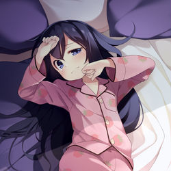 This is a pixiv picture whose title is ねむつき.