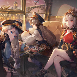 This is a pixiv picture whose title is Steampunk 花火祭 決戦平安京.