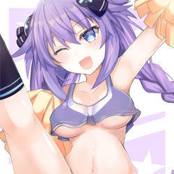 This is a pixiv picture whose title is Cheerleader PurpleHeart.