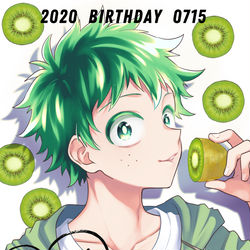 This is a pixiv picture whose title is デクくんお誕生日2020.