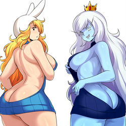 This is a pixiv picture whose title is Fionna & Ice Queen.