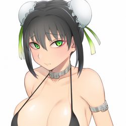 This is a pixiv picture whose title is 黒ビキニ秦良玉ちゃん.